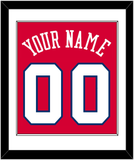 Philadelphia Name & Number - Road Red (1978-1991) - Single Mat 1
