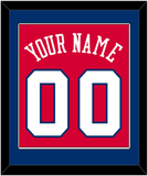 Philadelphia Name & Number - Road Red (1978-1991) - Single Mat 2