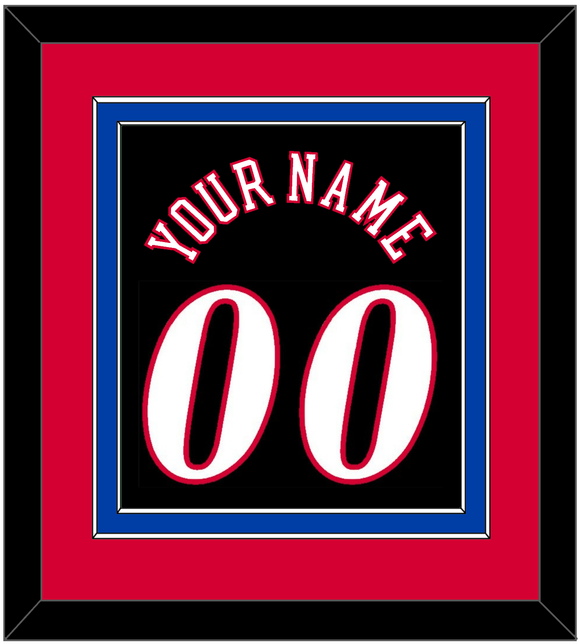 Philadelphia Name & Number - Road Black (1997-2009) - Double Mat 2
