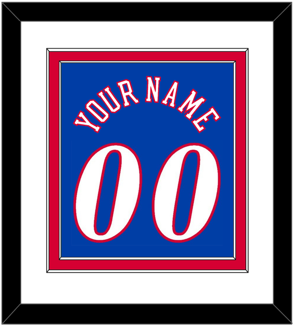 Philadelphia Name & Number - Road Blue (1999-2006) - Double Mat 1