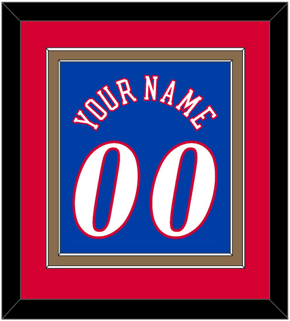 Philadelphia Name & Number - Road Blue (1999-2006) - Double Mat 2