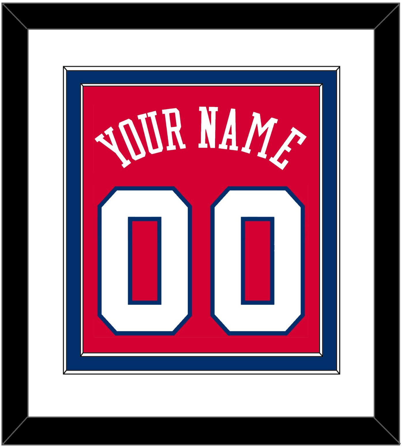 Philadelphia Name & Number - Road Red (1978-1991) - Signature Tier 1