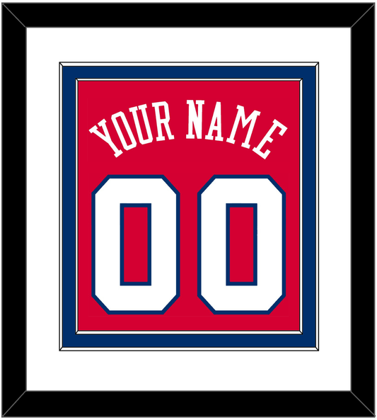 Philadelphia Name & Number - Road Red (1978-1991) - Signature Tier 1