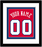 Philadelphia Name & Number - Road Red (1978-1991) - Double Mat 1