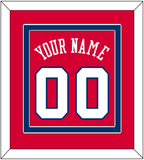 Philadelphia Name & Number - Road Red (1978-1991) - Double Mat 2