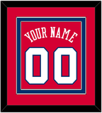Philadelphia Name & Number - Road Red (1978-1991) - Double Mat 2