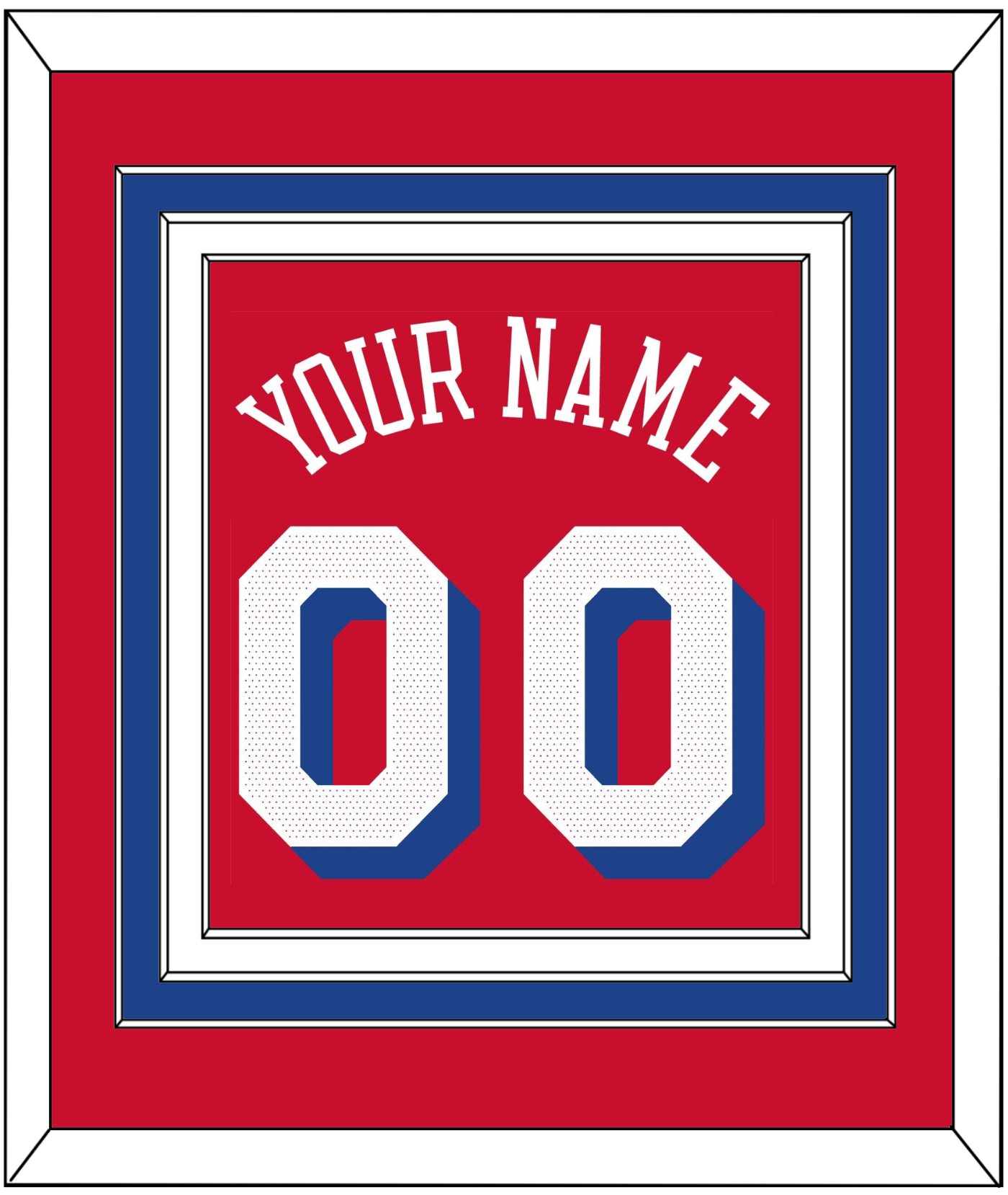 Philadelphia Name & Number - Red Statement - Premier Tier 2