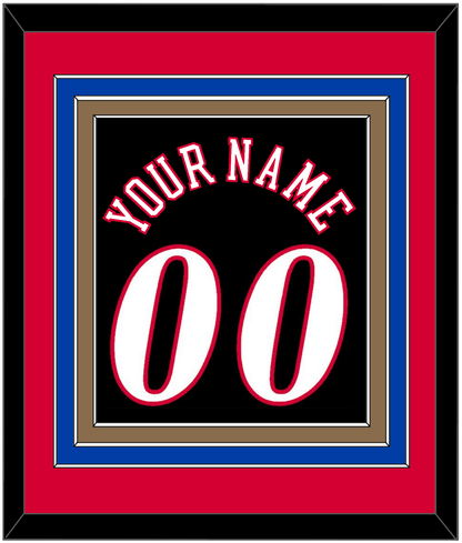 Philadelphia Name & Number - Road Black (1997-2009) - Premier Tier 2