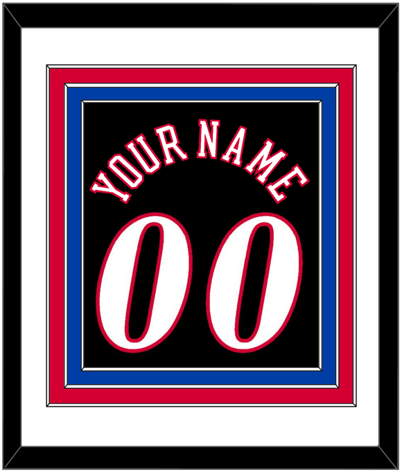 Philadelphia Name & Number - Road Black (1997-2009) - Triple Mat 1