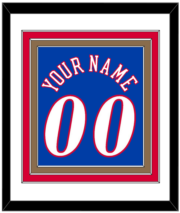 Philadelphia Name & Number - Road Blue (1999-2006) - Triple Mat 1