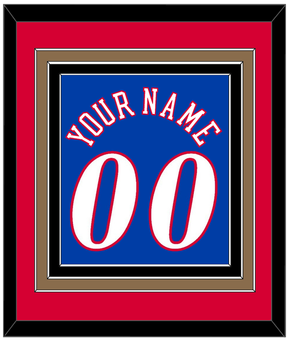 Philadelphia Name & Number - Road Blue (1999-2006) - Triple Mat 2