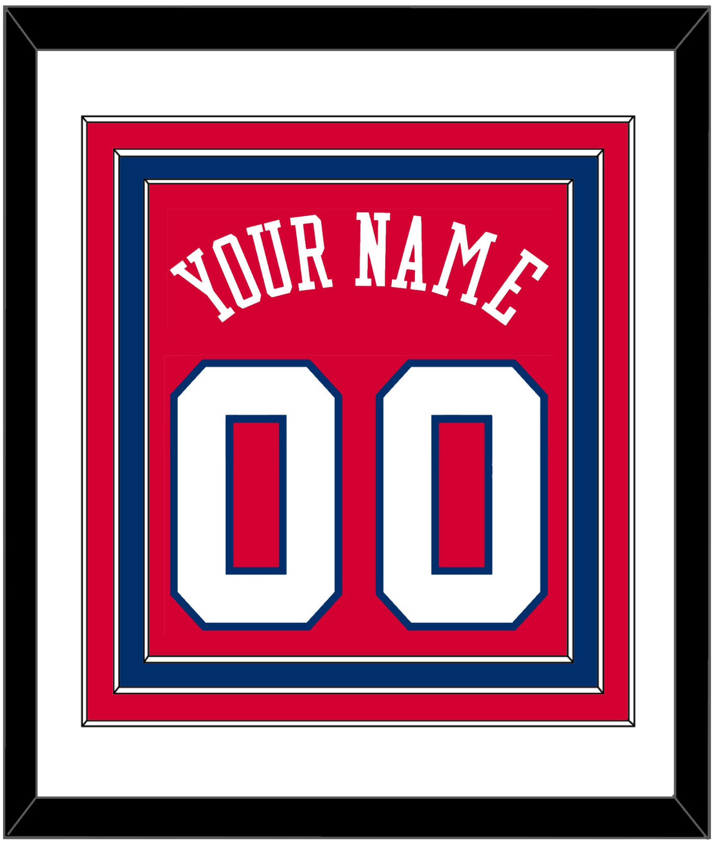 Philadelphia Name & Number - Road Red (1978-1991) - Premier Tier 1