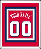 Philadelphia Name & Number - Road Red (1978-1991) - Triple Mat 2