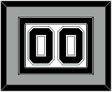 San Antonio Number - Home White (2002-2017) - Double Mat 3