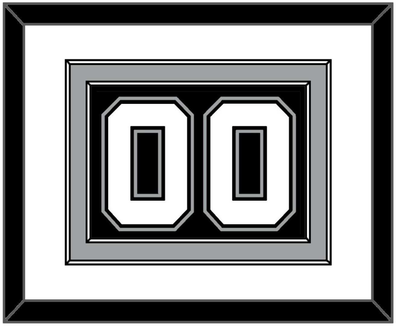 San Antonio Number - Road Black (2002-2017) - Signature Tier 1