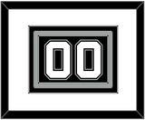 San Antonio Number - Black Icon - Triple Mat 1