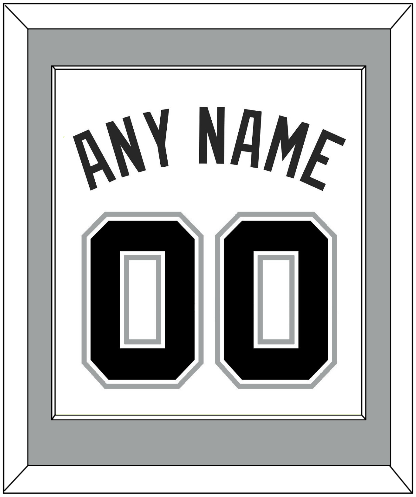 San Antonio Name & Number - Home White (2002-2017) - Essential Tier 1