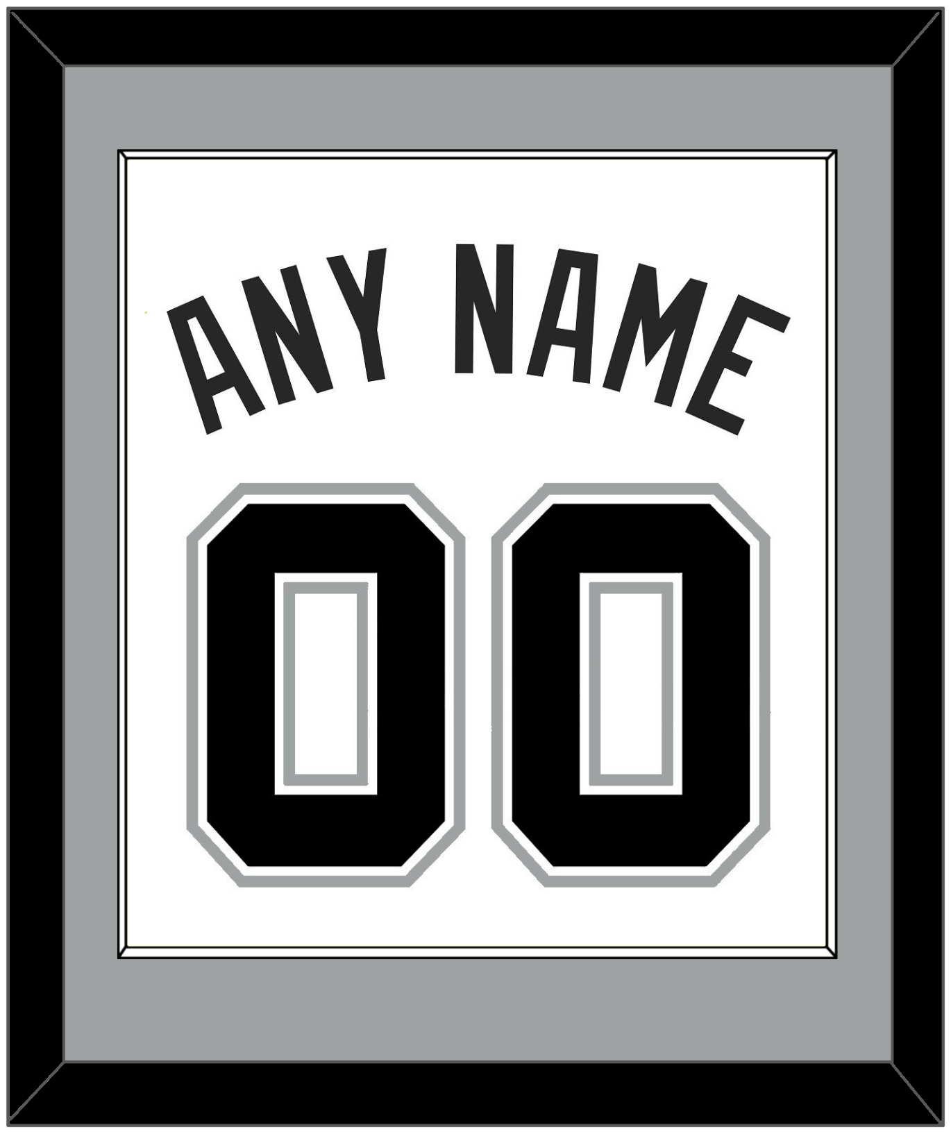 San Antonio Name & Number - White Association - Essential Tier 1