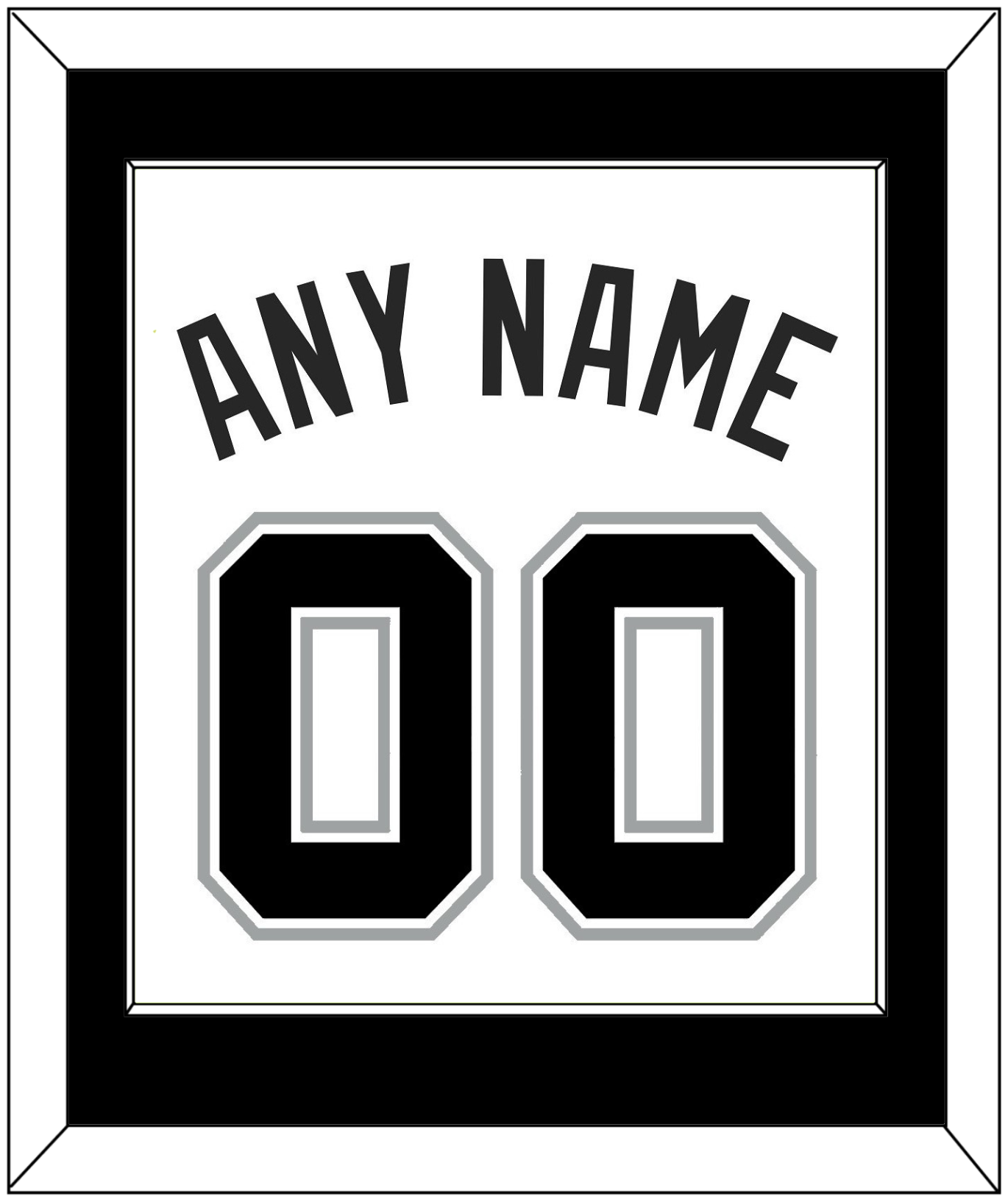 San Antonio Name & Number - White Association - Essential Tier 2