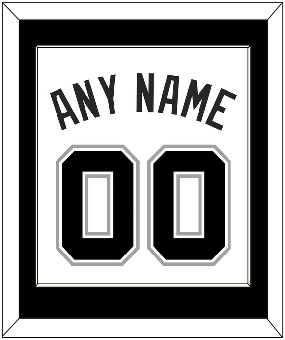 San Antonio Name & Number - White Association - Single Mat 2