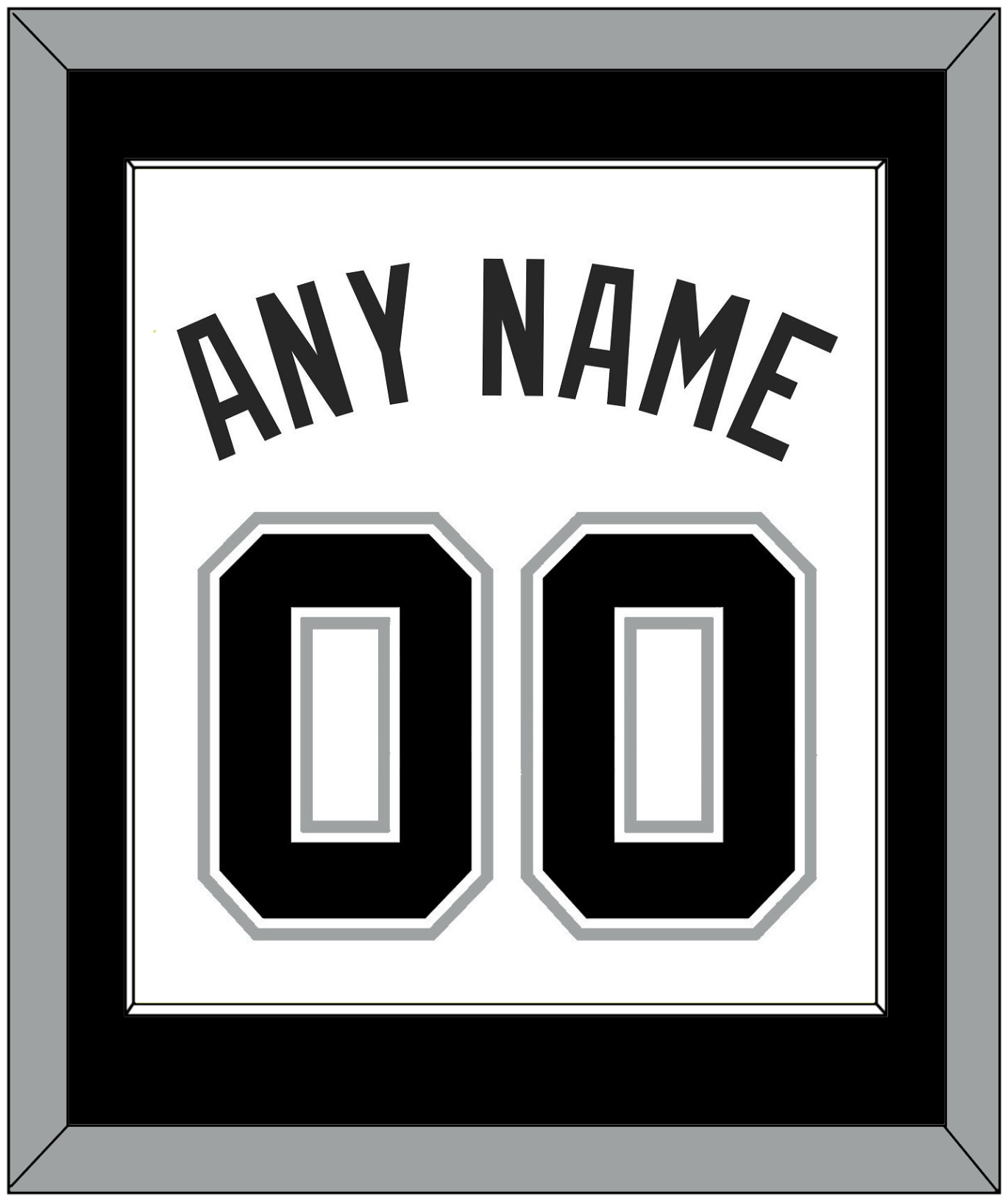 San Antonio Name & Number - Home White (2002-2017) - Essential Tier 2