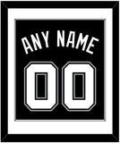 San Antonio Name & Number - Road Black (2002-2017) - Single Mat 1