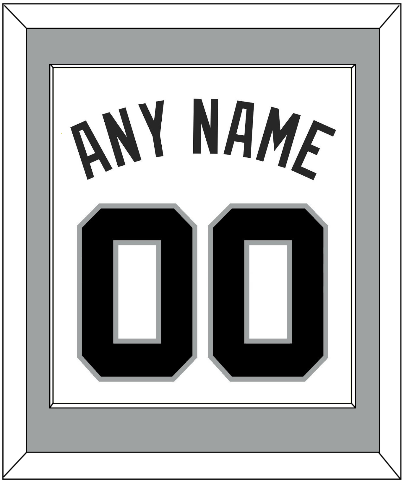 San Antonio Name & Number - Home White (1989-2002) - Essential Tier 1