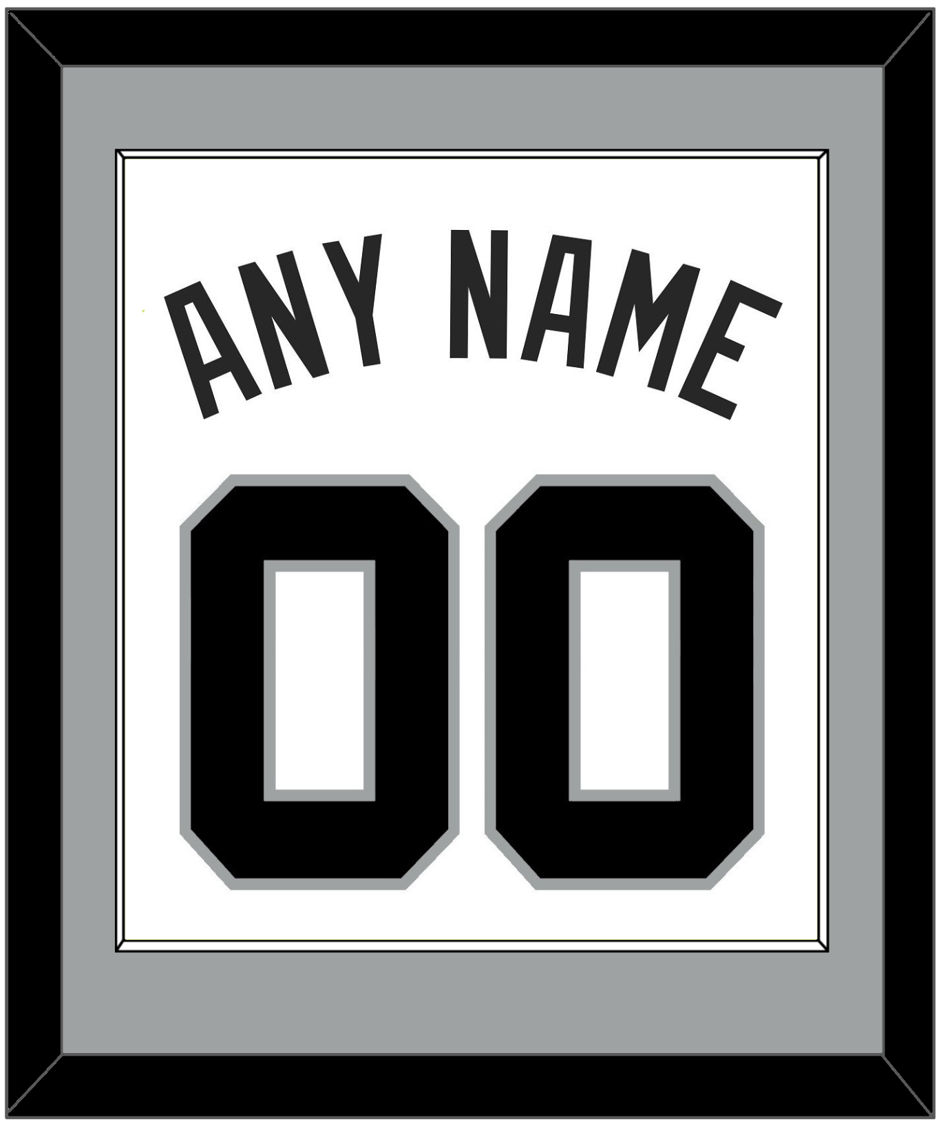 San Antonio Name & Number - Home White (1989-2002) - Essential Tier 1