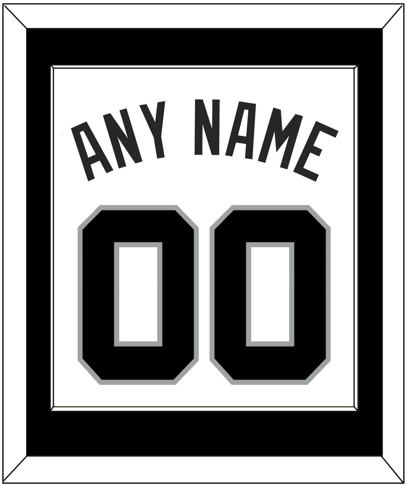 San Antonio Name & Number - Home White (1989-2002) - Essential Tier 2