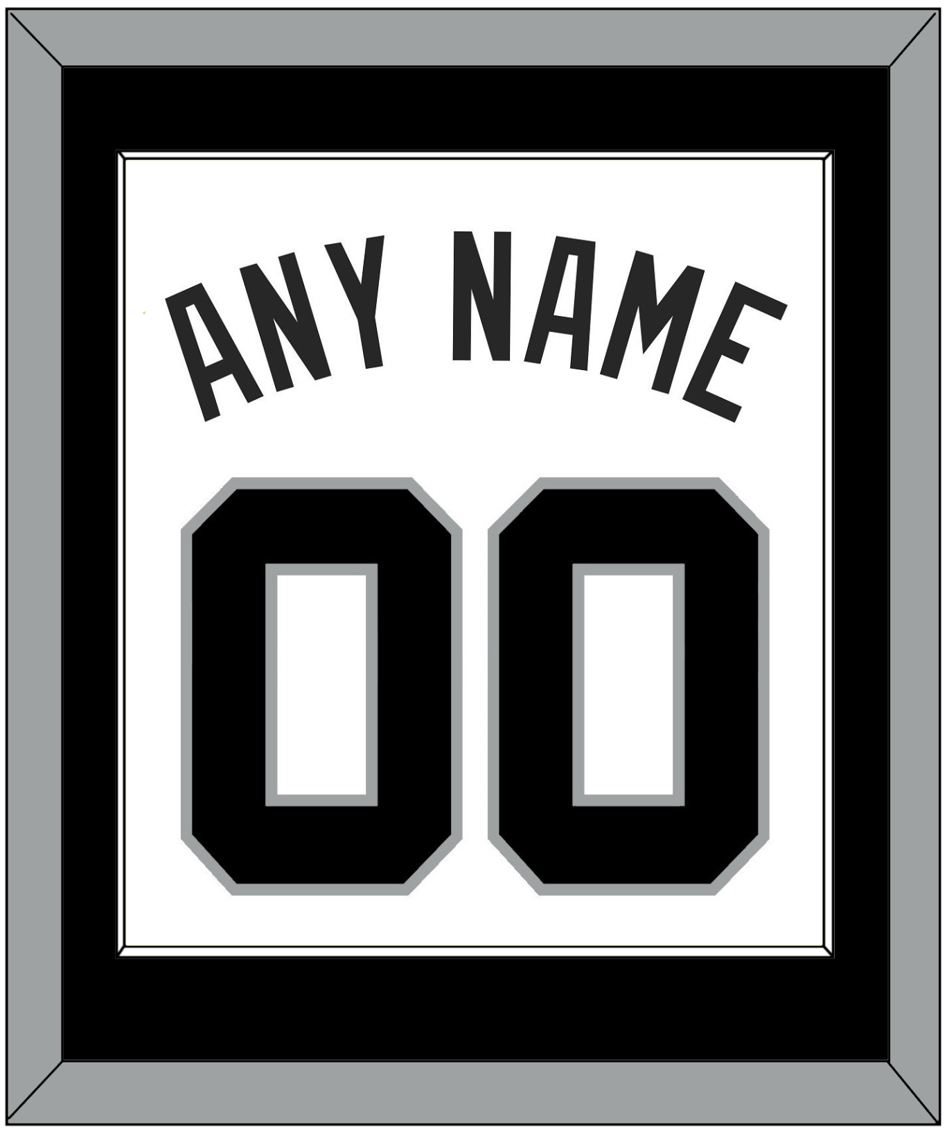 San Antonio Name & Number - Home White (1989-2002) - Essential Tier 2