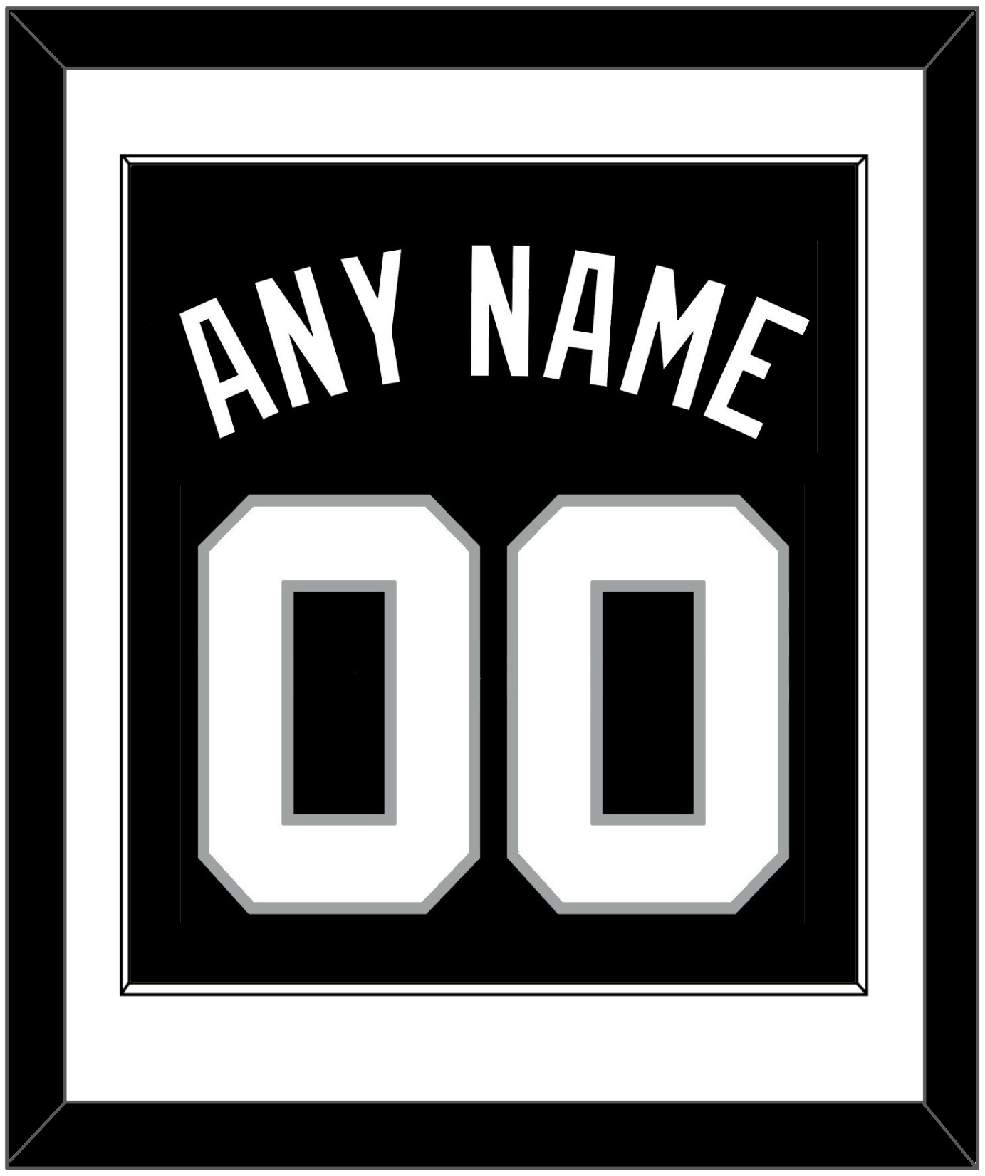 San Antonio Name & Number - Road Black (1989-2002) - Essential Tier 1