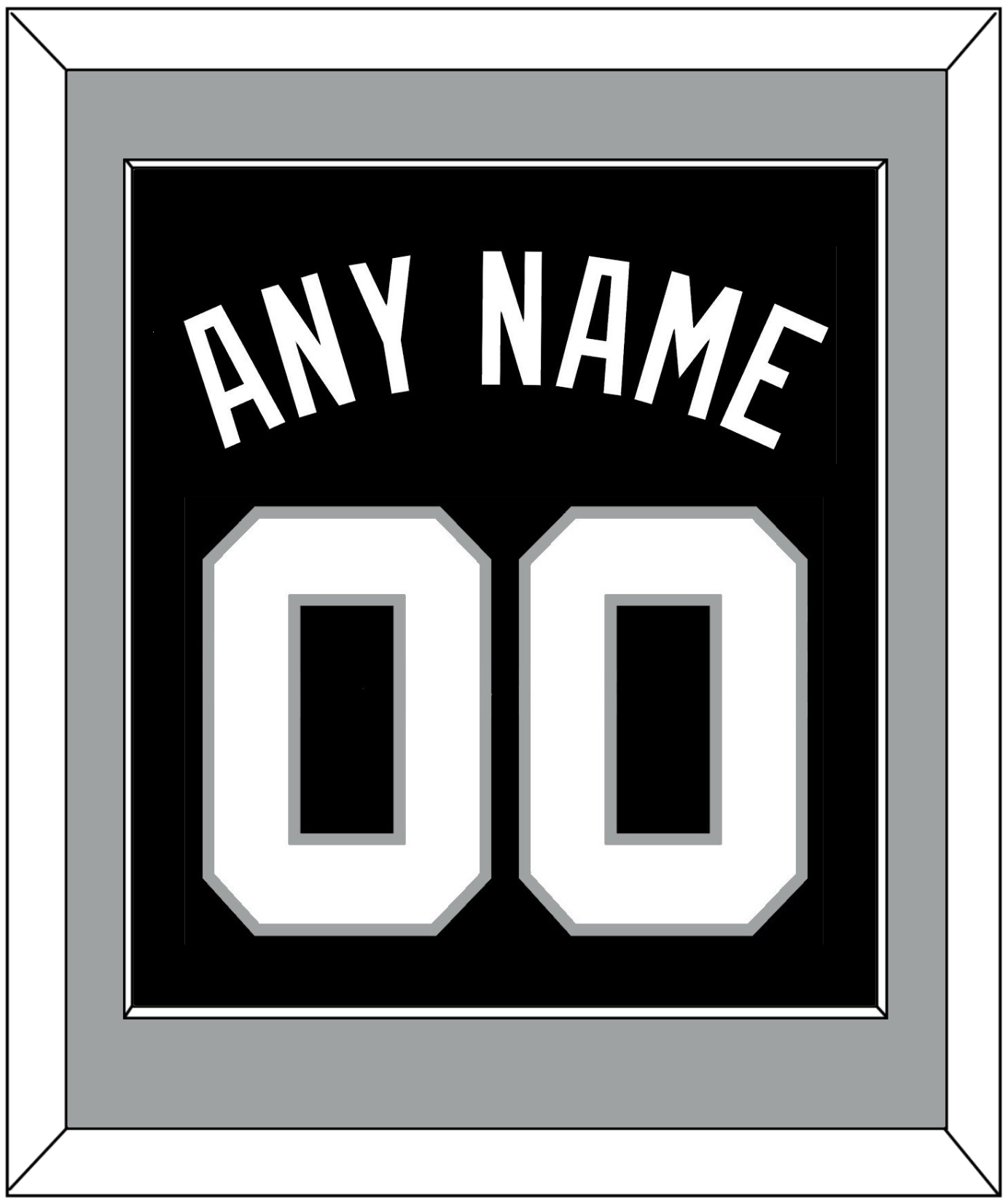 San Antonio Name & Number - Road Black (1989-2002) - Essential Tier 2