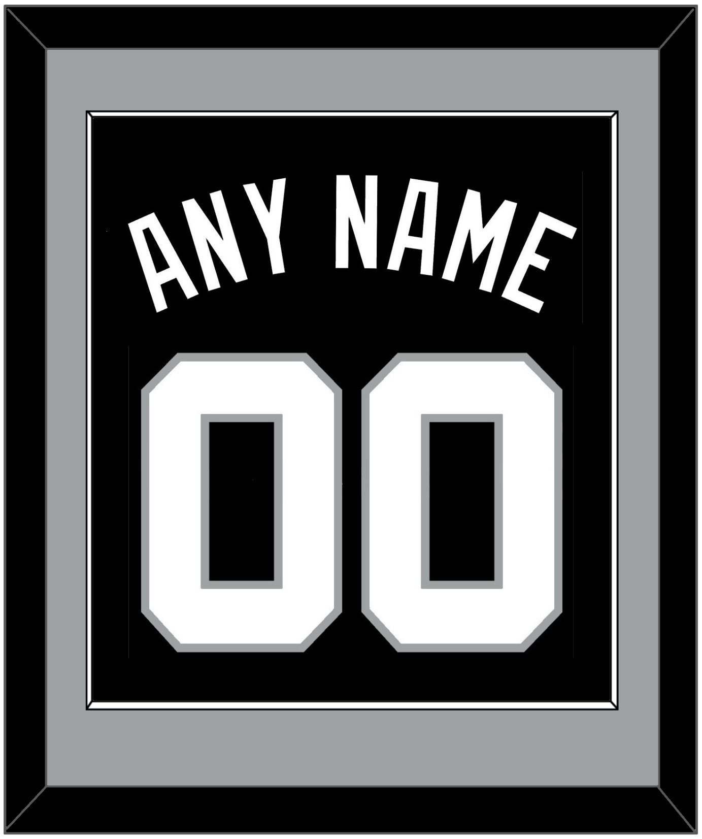 San Antonio Name & Number - Road Black (1989-2002) - Essential Tier 2