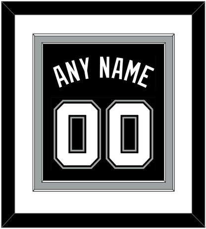 San Antonio Name & Number - Black Icon - Signature Tier 1