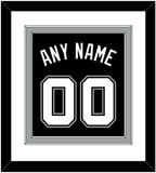 San Antonio Name & Number - Road Black (2002-2017) - Double Mat 1