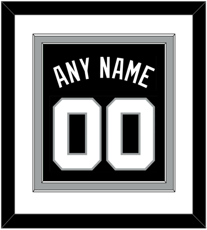 San Antonio Name & Number - Road Black (1989-2002) - Signature Tier 1