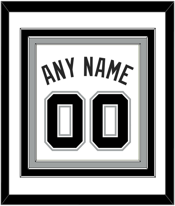 San Antonio Name & Number - White Association - Triple Mat 1