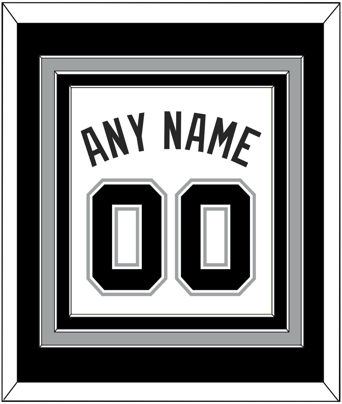San Antonio Name & Number - Home White (2002-2017) - Premier Tier 2