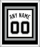San Antonio Name & Number - Home White (2002-2017) - Triple Mat 2