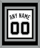 San Antonio Name & Number - Home White (2002-2017) - Triple Mat 2