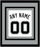 San Antonio Name & Number - Home White (2002-2017) - Triple Mat 3