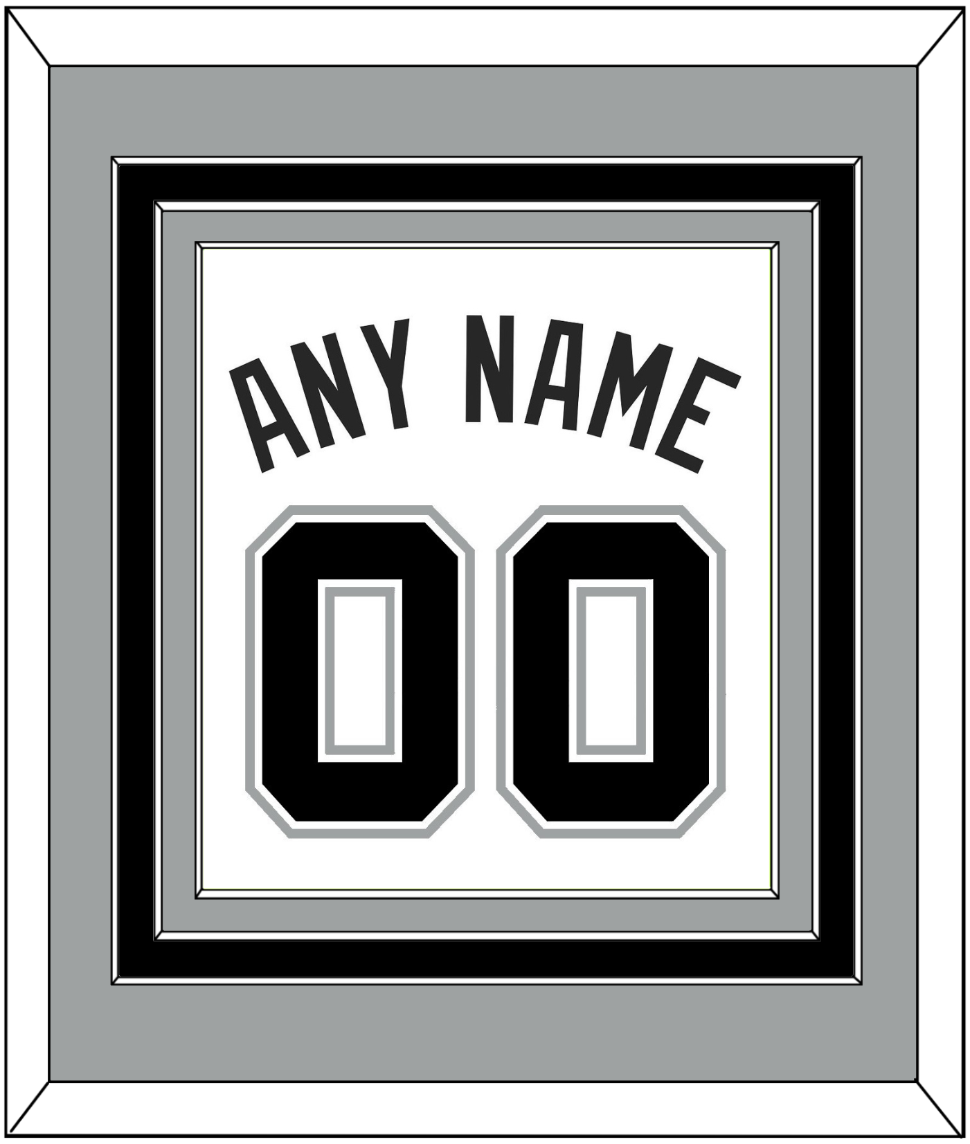 San Antonio Name & Number - Home White (2002-2017) - Premier Tier 3