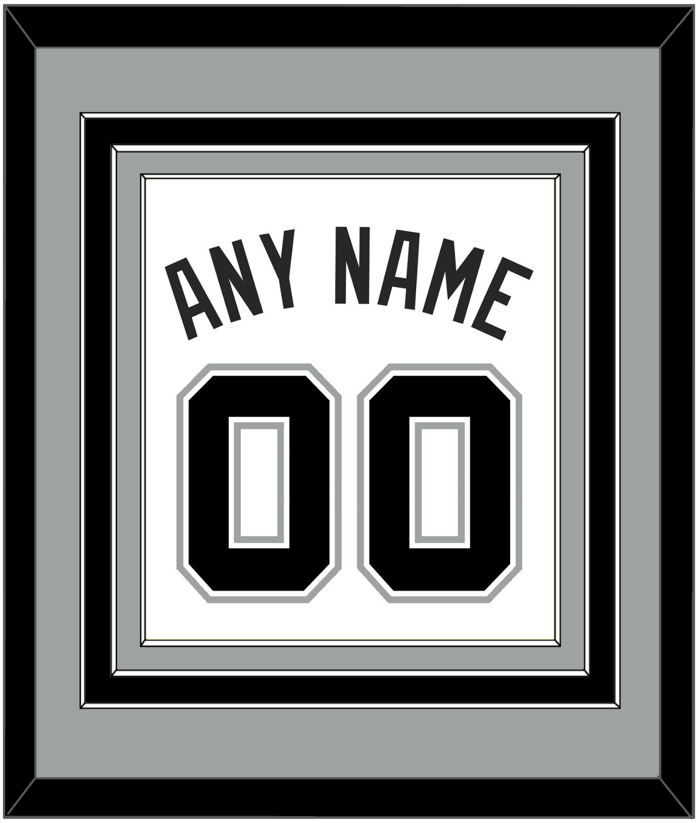 San Antonio Name & Number - White Association - Premier Tier 3