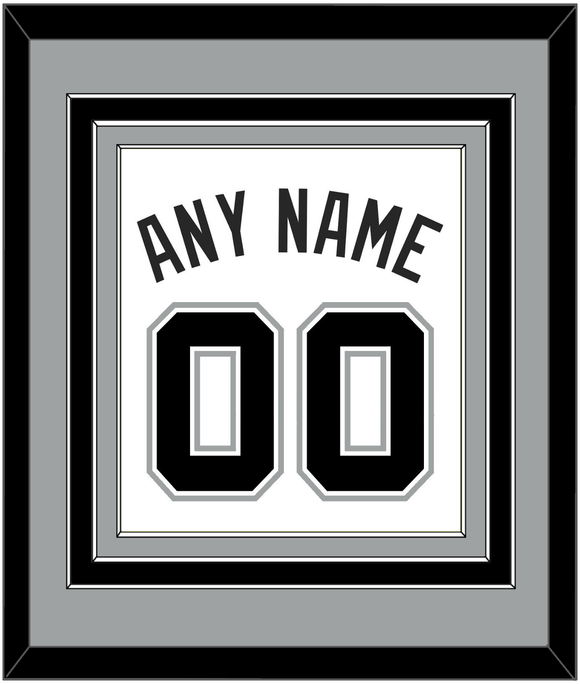 San Antonio Name & Number - White Association - Triple Mat 3
