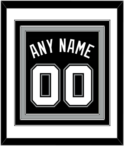 San Antonio Name & Number - Road Black (2002-2017) - Premier Tier 1