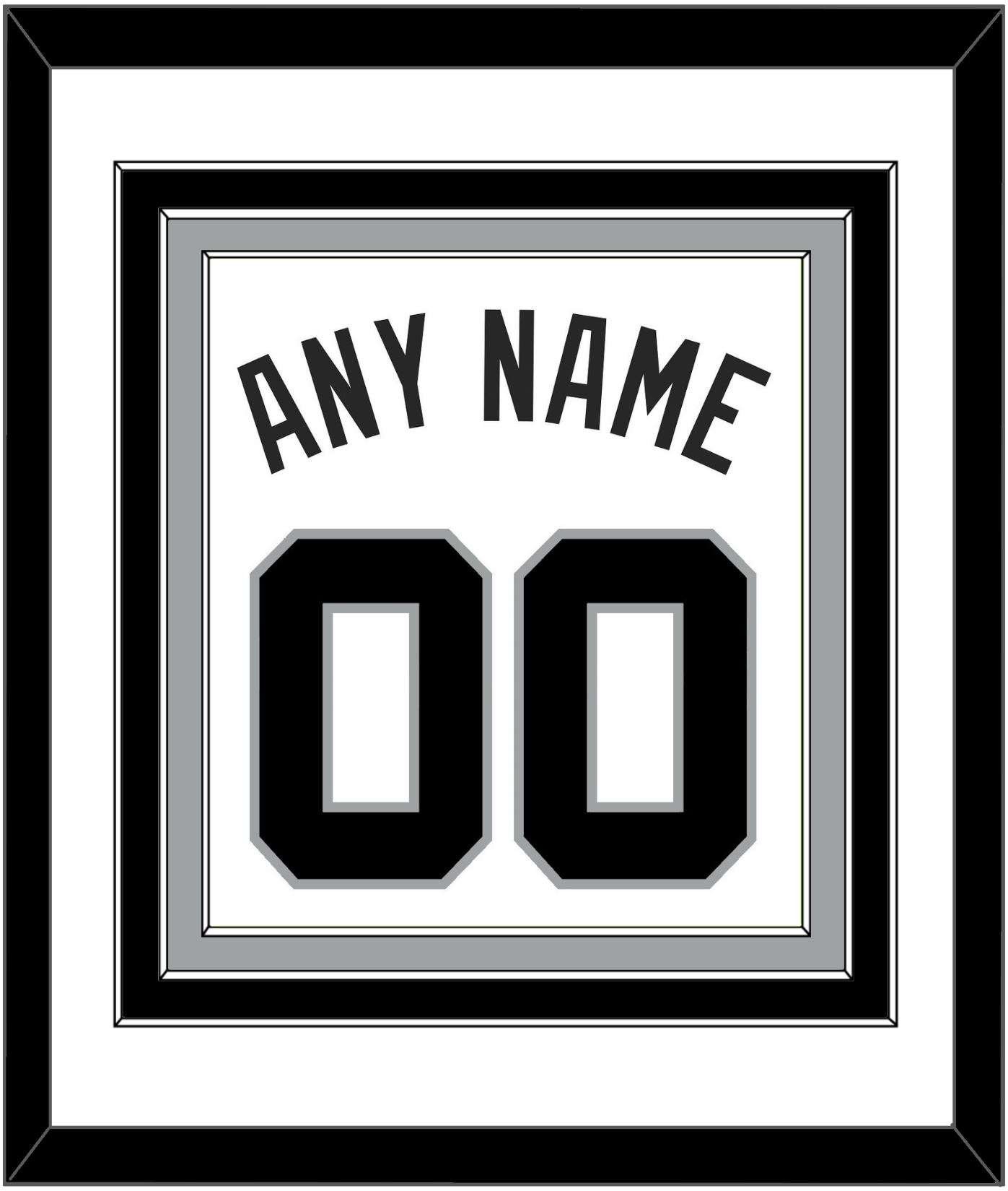 San Antonio Name & Number - Home White (1989-2002) - Premier Tier 1