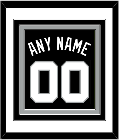 San Antonio Name & Number - Road Black (1989-2002) - Premier Tier 1