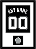 San Antonio Name & Numbers With Champions Patch - Road Black (2002-2017) - Single Mat 1