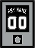 San Antonio Name & Numbers With Champions Patch - Road Black (2002-2017) - Single Mat 2