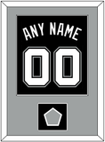 San Antonio Name & Numbers With Champions Patch - Road Black (2002-2017) - Single Mat 2